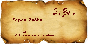 Sipos Zsóka névjegykártya
