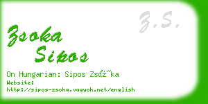 zsoka sipos business card